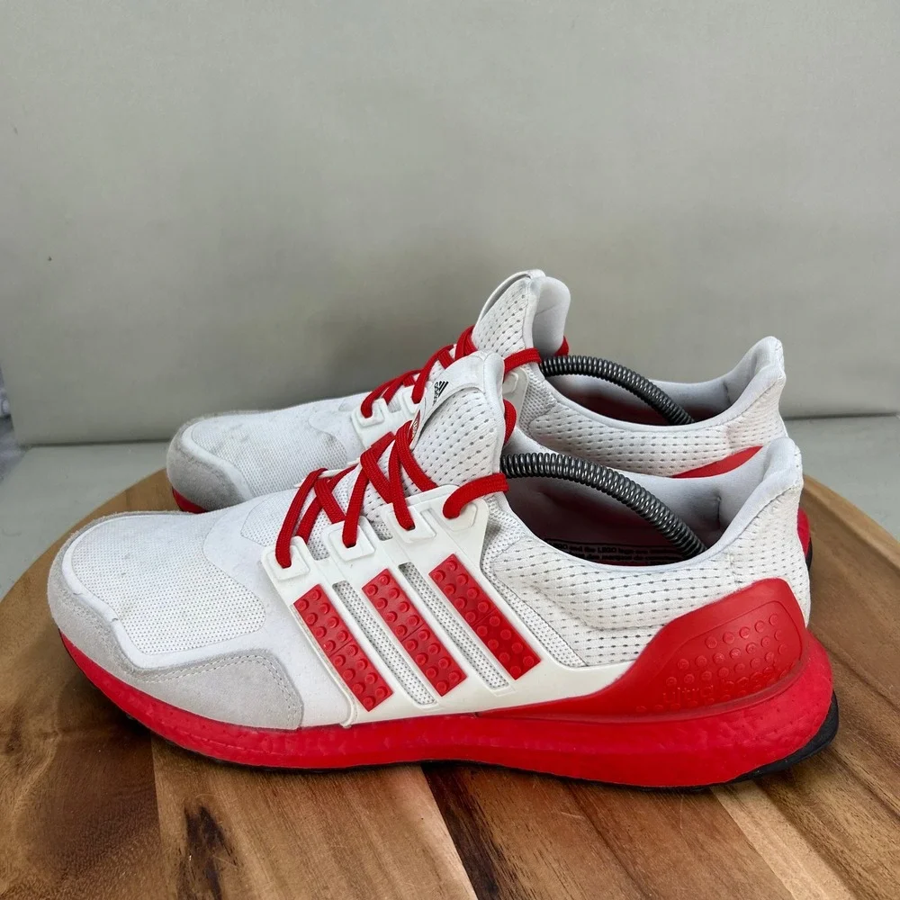 Adidas LEGO Ultraboost DNA White Red Mens Running Shoes H67955 Size 11.5
